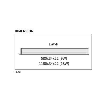 ชุดรางนีออน LED SHINING T5 EXTRA SLIM3 18 วัตต์ WARM WHITE_4
