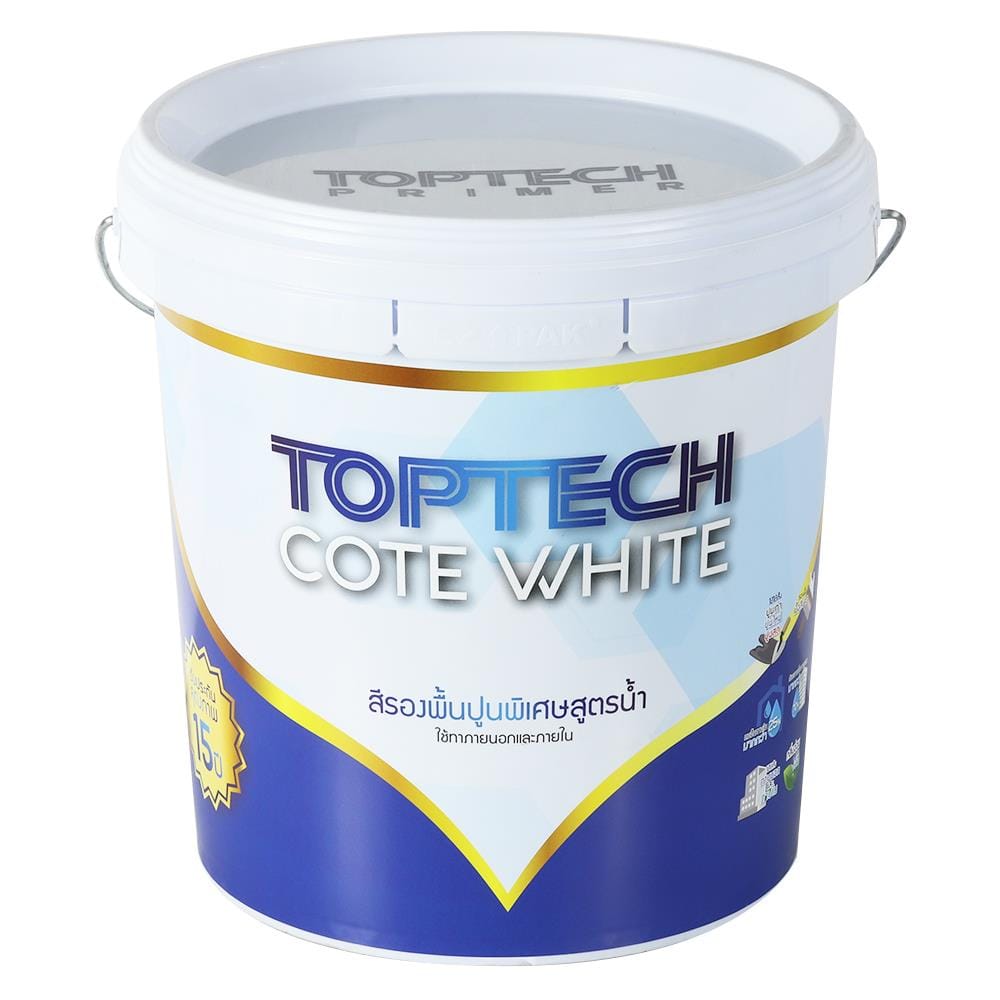 สีรองพื้นปูนใหม่ DELTA TOPTECH COAT สีขาว 2.5 แกลลอน