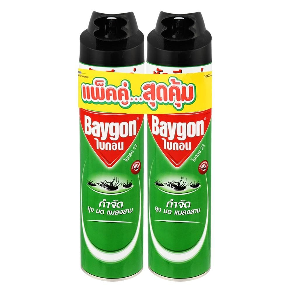 สเปรย์กำจัดแมลง BAYGON GREEN 600 มล.แพ็กคู่