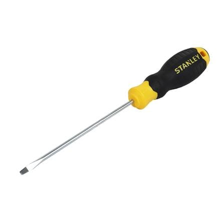 ไขควงปากแบน มีแม่เหล็ก ด้ามยาง STANLEY 4 นิ้ว