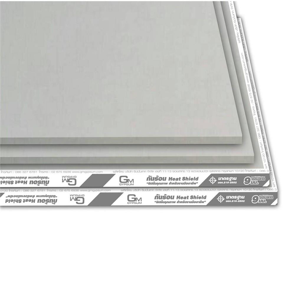 แผ่นยิปซัม GM ชนิดบุฟอยล์ ขอบลาด RE 120X240X0.9CM
