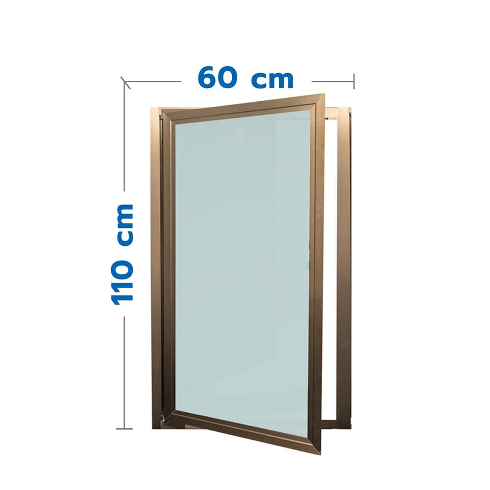 หน้าต่างบานเปิด อะลูมิเนียม มุ้ง WINDOW ASIA 60X110 ซม. สีชา