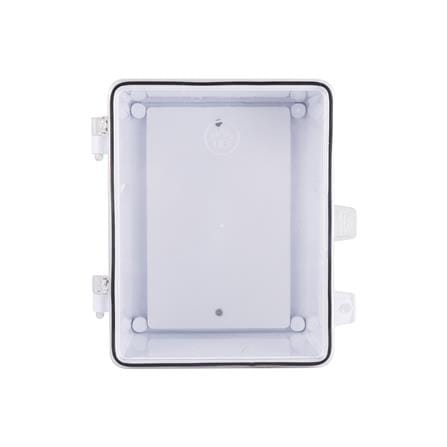 ตู้กันน้ำฝาใส ID 8.5x9.5 นิ้ว สีขาว_0