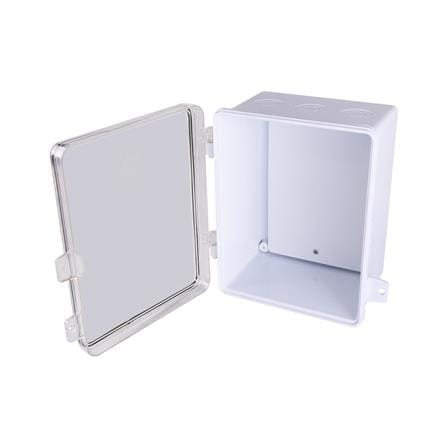 ตู้กันน้ำฝาใส ID 8.5x9.5 นิ้ว สีขาว_2