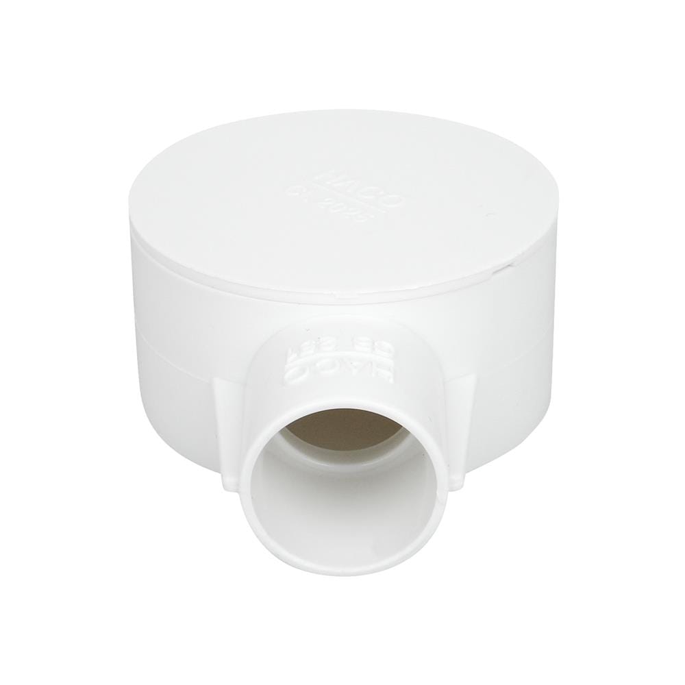 กล่องพักสาย 1 ทาง HACO 25 มม. CB251 สีขาว