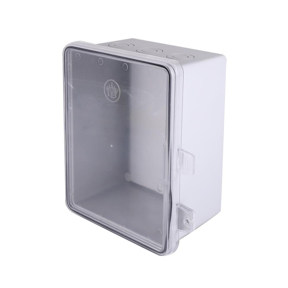 ตู้กันน้ำฝาใส ID 8.5x9.5 สีเทา