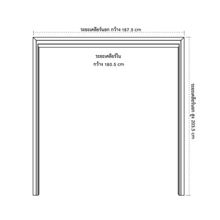 วงกบประตูไม้ดักลาสเฟอร์ D2D-FJ (COM.2) 180x200 ซม. สีธรรมชาติ_3