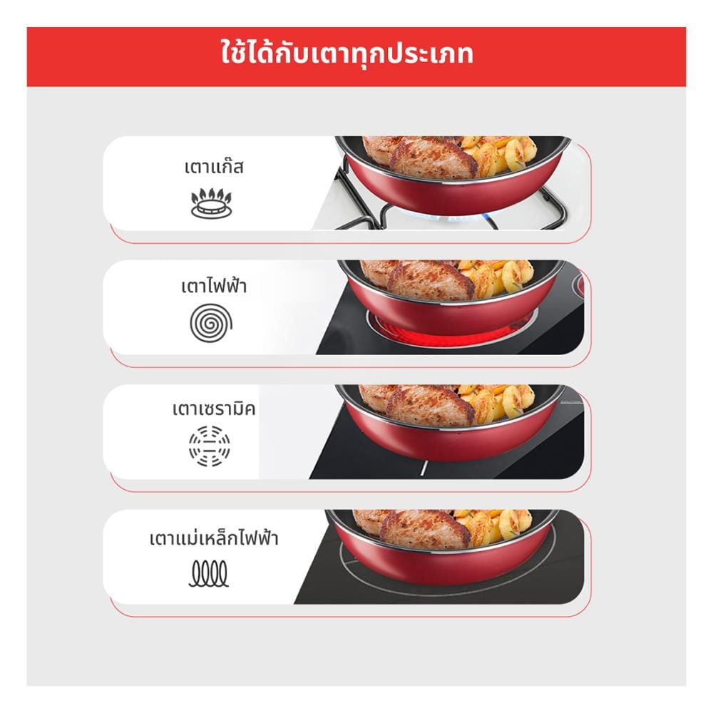 ชุดเครื่องครัว TEFAL DAY BY DAY IH 4 ชิ้น