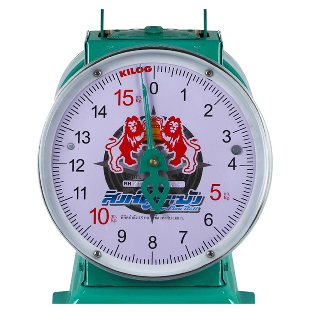 เครื่องชั่งสปริง ตราสิงห์ 15 กก. สีเขียว