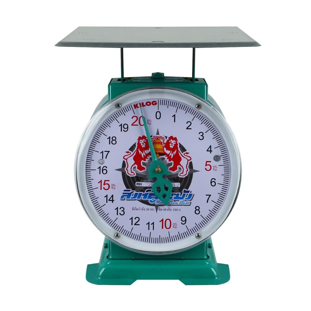 เครื่องชั่งสปริง ตราสิงห์ 20 กก. สีเขียว