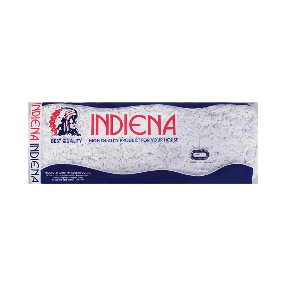 ผ้าม็อบดันฝุ่นคอตตอน INDIENA 24 นิ้ว สีขาว