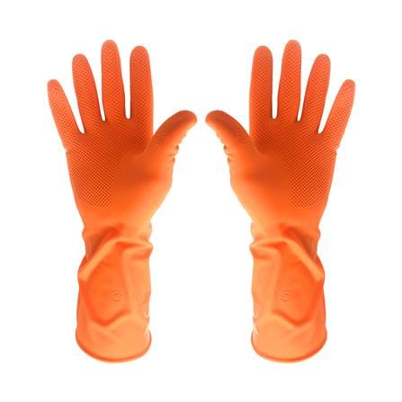 ถุงมือยาง POLY-BRITE SOFTY SIZE M สีส้ม แพ็ก 6 คู่_1