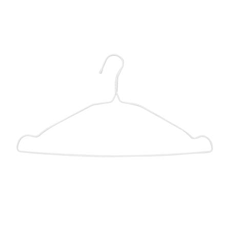 ไม้แขวนเสื้อลวดเคลือบ มีบ่า อ.โรจน์รุ่ง สีขาว แพ็ก 12 ชิ้น