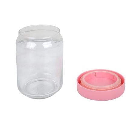 ขวดโหลแก้ว ฝาเกลียว OCEAN GLASS 0.65 ลิตร ฝาสีชมพู_1