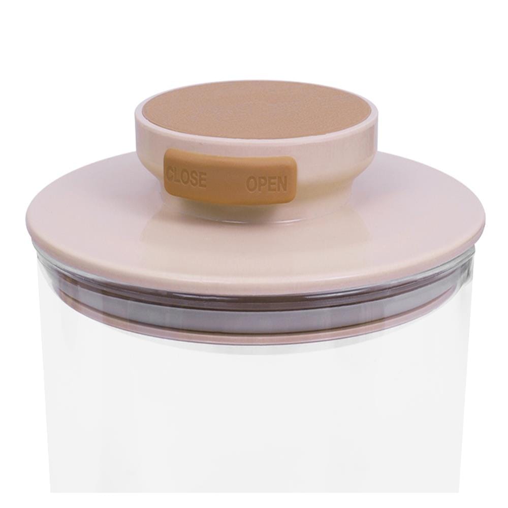 ขวดโหลแก้วฝาดึง 0.7 ลิตร HAPPY WARE สีน้ำตาล
