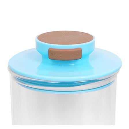 ขวดโหลแก้วฝาดึง 0.7 ลิตร HAPPY WARE สีฟ้า_1