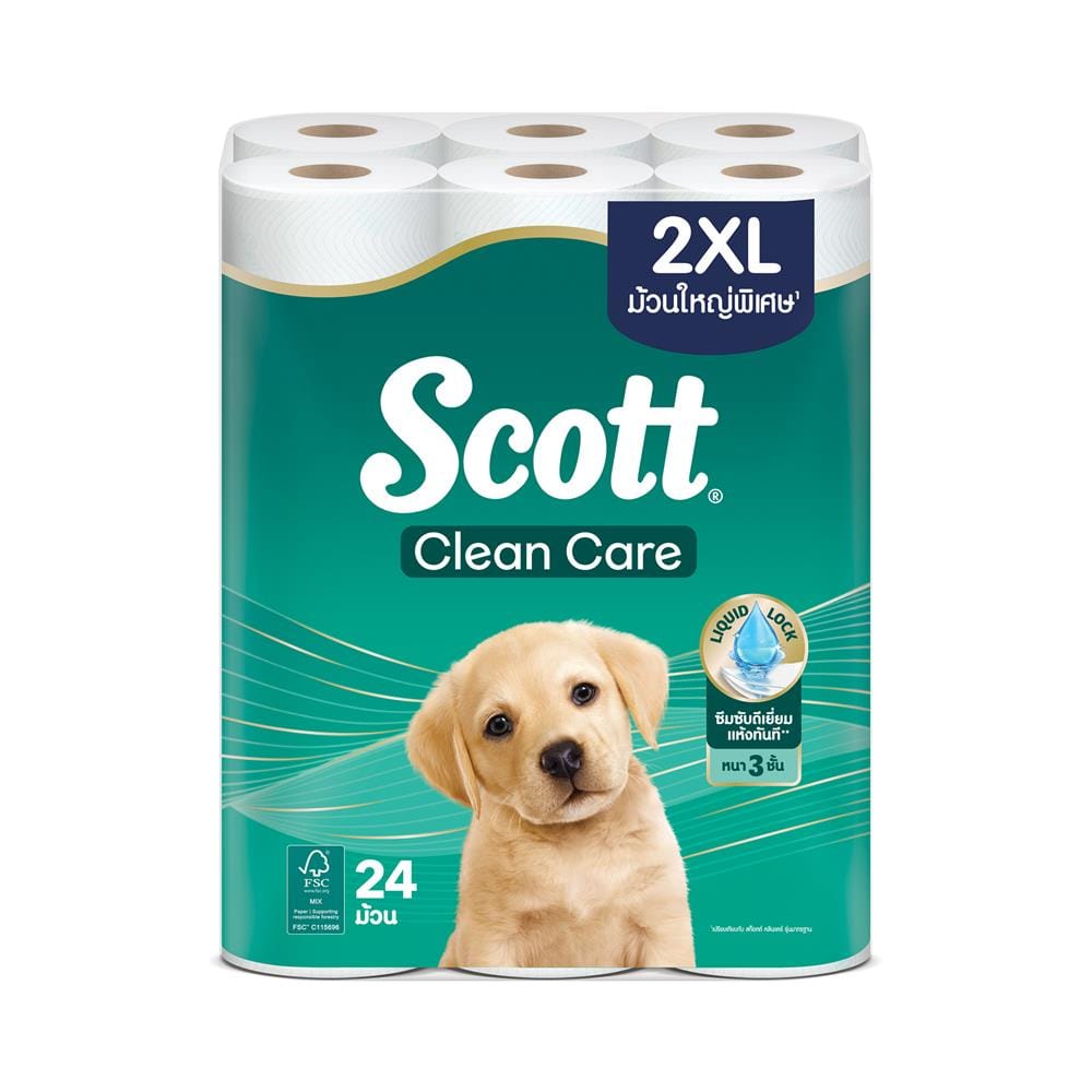 กระดาษชำระ SCOTT CLEAN CARE 2XL (แพ็ก 24 ม้วน)