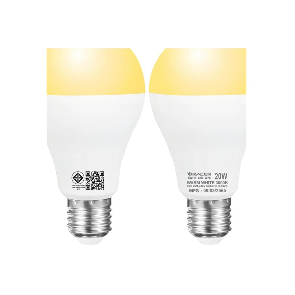 หลอด LED RACER A70 KATIE 20 วัตต์ WARM WHITE E27