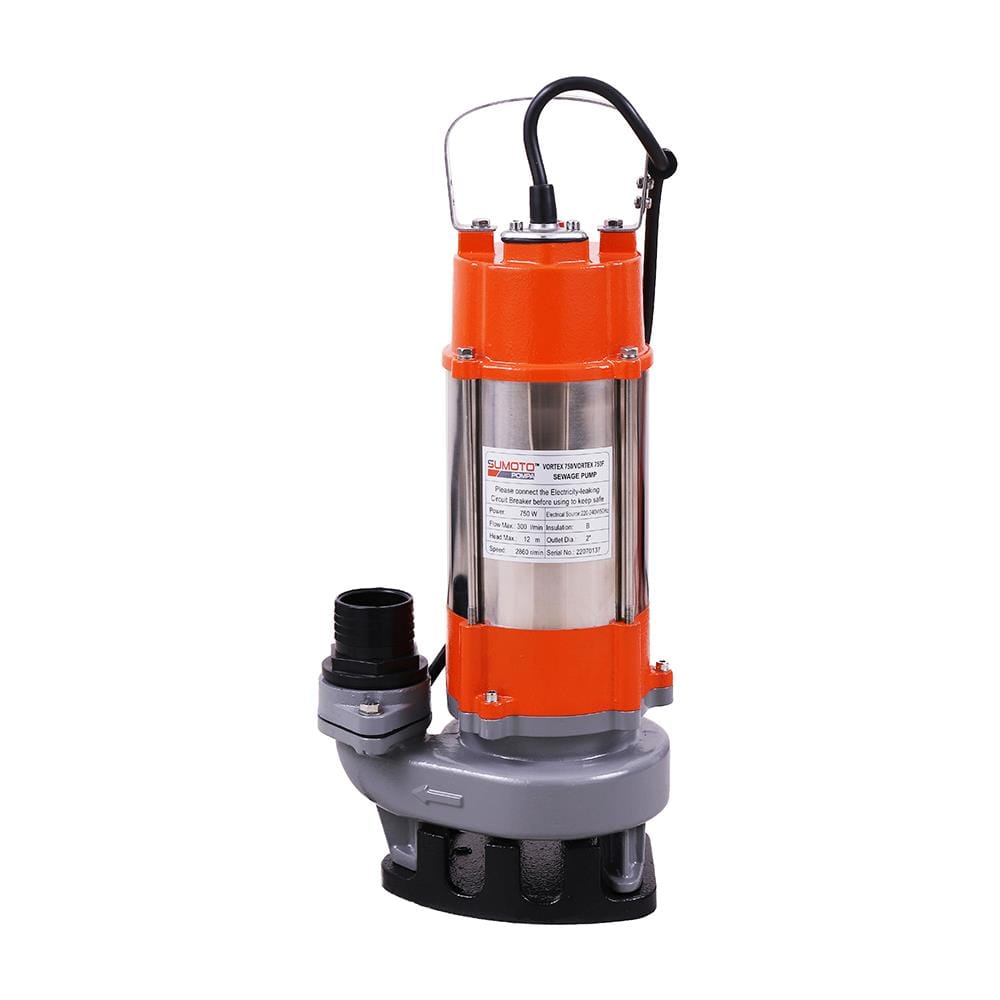 ปั๊มจุ่มน้ำเสีย SUMOTO POMPA VORTEX750 750 วัตต์