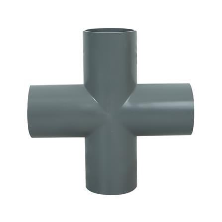 ข้อต่อสี่ทาง-เกษตร SCG 1 1/2 นิ้ว สีเทา_1