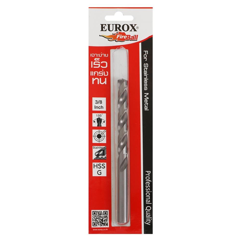 ดอกเจาะสเตนเลส HIGH SPEED EUROX 3/8 นิ้ว