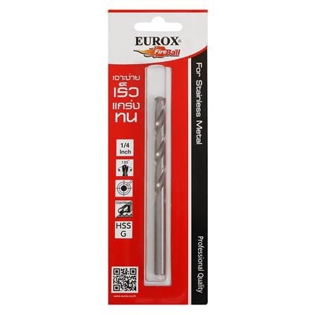 ดอกเจาะสเตนเลส HIGH SPEED EUROX 1/4 นิ้ว_2