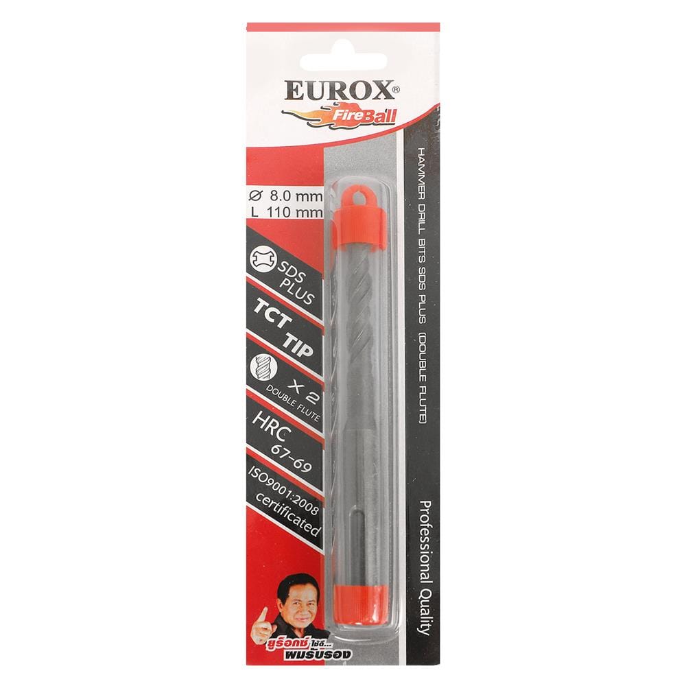 ดอกสว่านโรตารี่ EUROX SDS&nbsp;PLUS 8X110 มม.