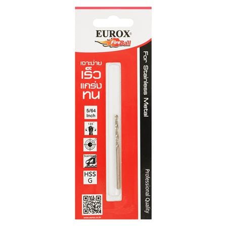 ดอกเจาะสเตนเลส HIGH SPEED EUROX 5/64 นิ้ว_1