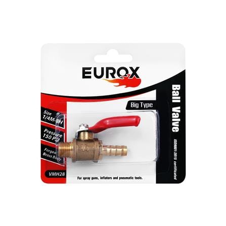 บอลวาล์วตัวผู้ - หางปลา EUROX 2 หุน สีทอง_3