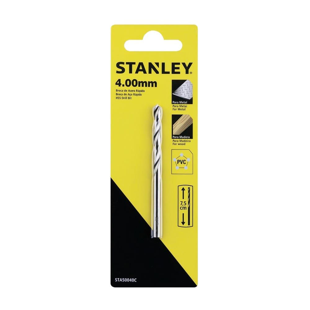 ดอกเจาะเหล็ก HIGH SPEED STANLEY 4 มม. แพ็ก 1 ชิ้น