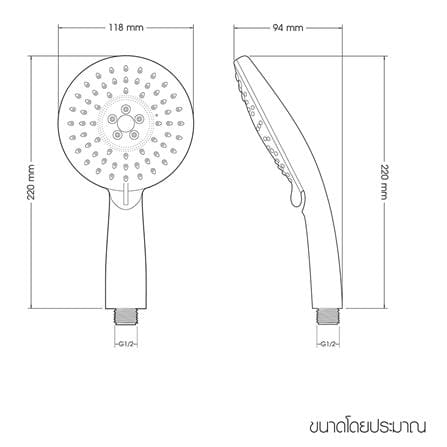ฝักบัวสายอ่อน WSP WSP-314C สีโครม_2