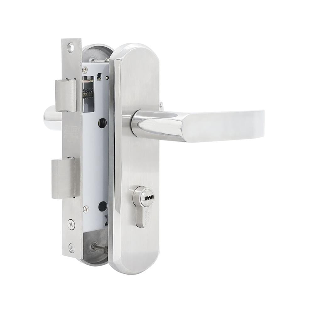 มือจับก้านโยกห้องทั่วไป MORTISE SOLEX 4558 CHM06 สีสเตนเลส
