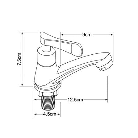 ก๊อกอ่างล้างหน้าเดี่ยวเคาน์เตอร์ DONMARK MC401-2227_2