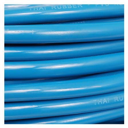 สายยางม้วนเด้ง ท่อยางไทย 5/8 นิ้ว X 100 ม. สีฟ้า_1