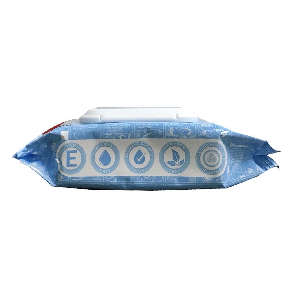 แผ่นเช็ดทำความสะอาดผิว SNOOPY BABY WIPES ไม่มีกลิ่น 30 แผ่น 1แถม1