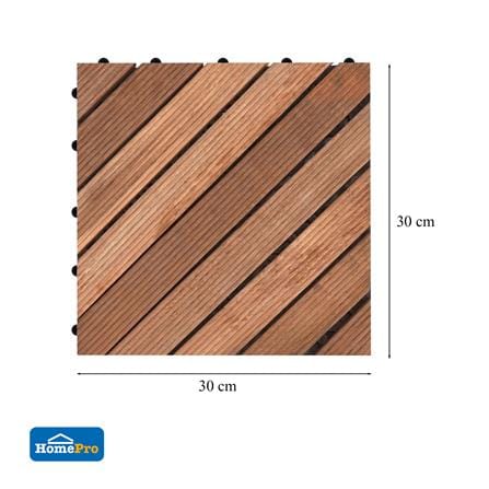 ทางเท้าไม้แคมปัส ลายเฉียง ME LIVING 30X30 ซม. สีธรรมชาติ_5