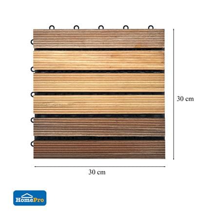 ทางเท้าไม้แคมปัส ลายตรง ME LIVING 30X30 ซม. สีธรรมชาติ_5