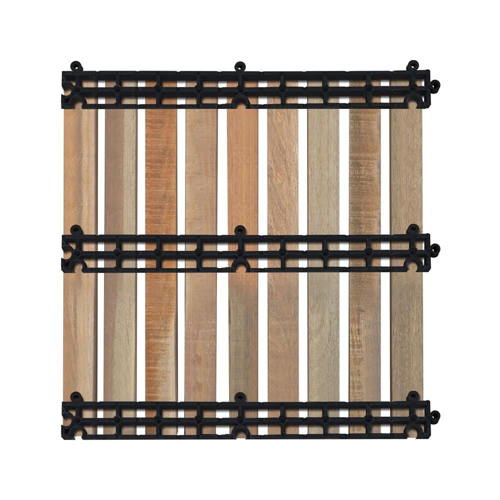 ทางเท้าไม้แคมปัส ลายตรง ME LIVING 50X50 ซม. สีธรรมชาติ