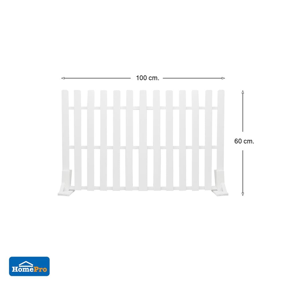 รั้วไม้เต็งตั้งพื้น ME LIVING GARTENE 100X60 ซม. สีขาว