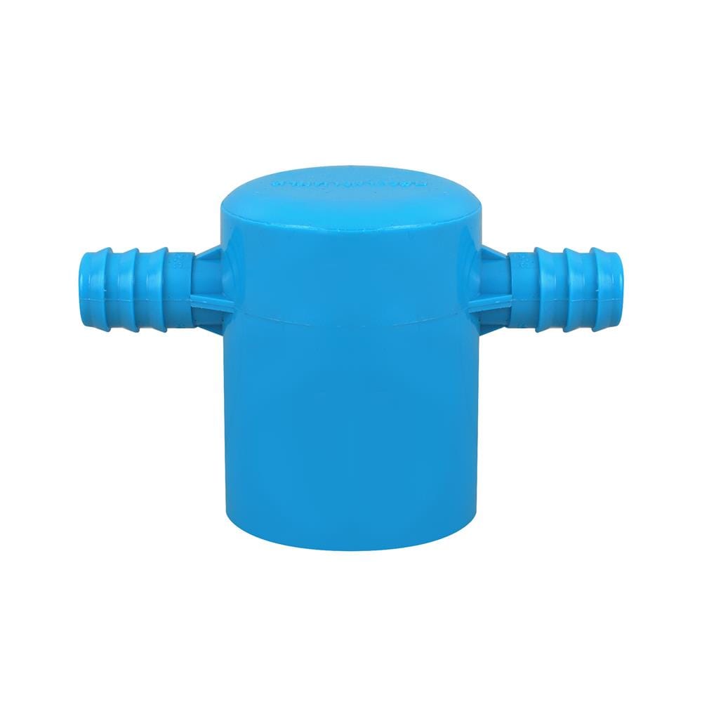 สามทางฝาครอบลดเกษตร PVC-PE TOWAI 2 นิ้วX25 มม. สีฟ้า