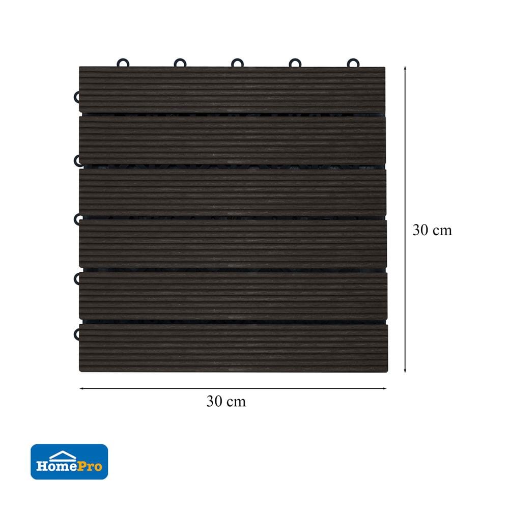 ทางเท้าไม้แคมปัส ลายตรง ME LIVING 30X30 ซม. สีโอ๊ค