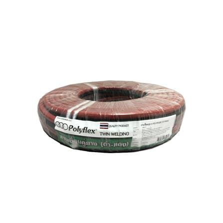 สายเชื่อมคู่ POLYFLEX ATS002 1/4 นิ้ว x 100 ม. สีแดง-ดำ