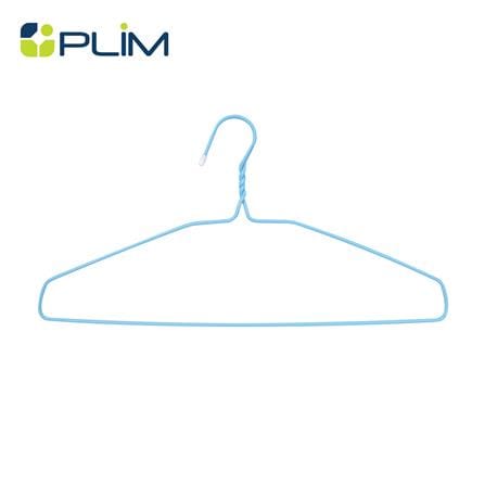 ไม้แขวนเสื้อเคลือบ PVC PLIM สีฟ้า แพ็ก 8 ชิ้น