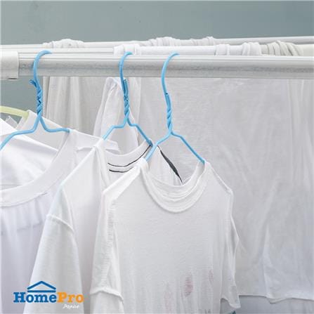 ไม้แขวนเสื้อเคลือบ PVC PLIM สีฟ้า แพ็ก 8 ชิ้น_2