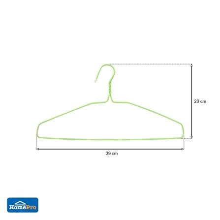 ไม้แขวนเสื้อเคลือบ PVC PLIM สีเขียว แพ็ก 8 ชิ้น_3