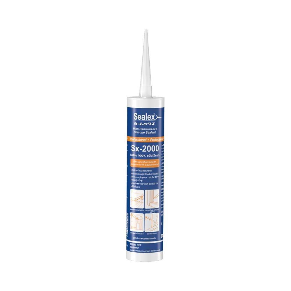ซิลิโคนไร้กรด SEALEX SX-2000 300 มล. สีอะลูมิเนียม