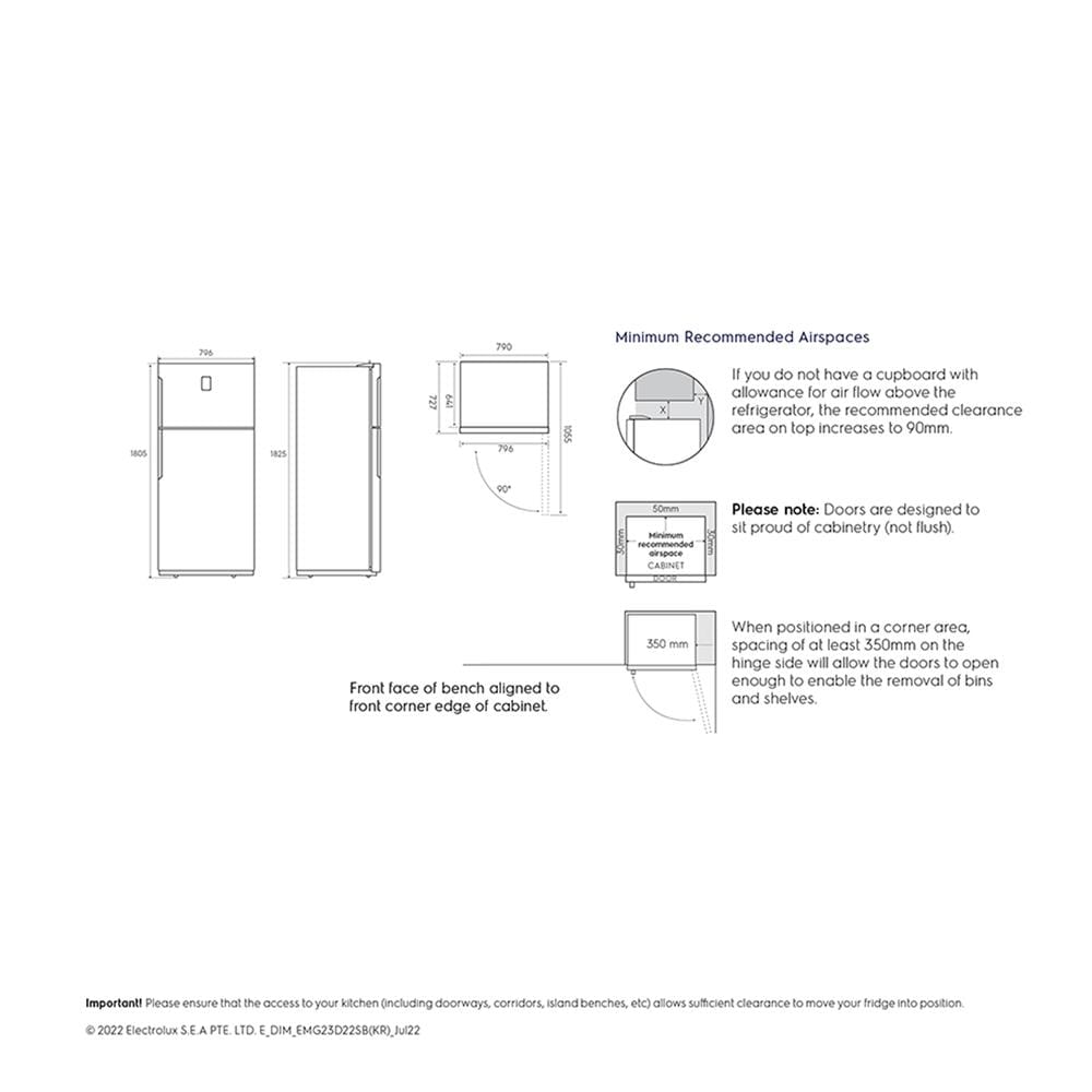 ตู้เย็น 2 ประตู ELECTROLUX ETE5720B-A 19 คิว สีเงิน