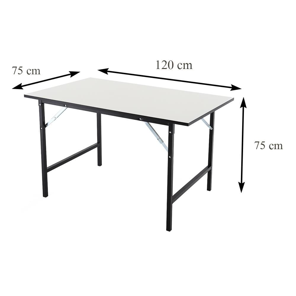 โต๊ะอเนกประสงค์เหลี่ยม CDD T75120 สีขาว