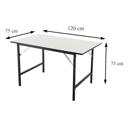 โต๊ะอเนกประสงค์เหลี่ยม CDD T75120 สีขาว_7