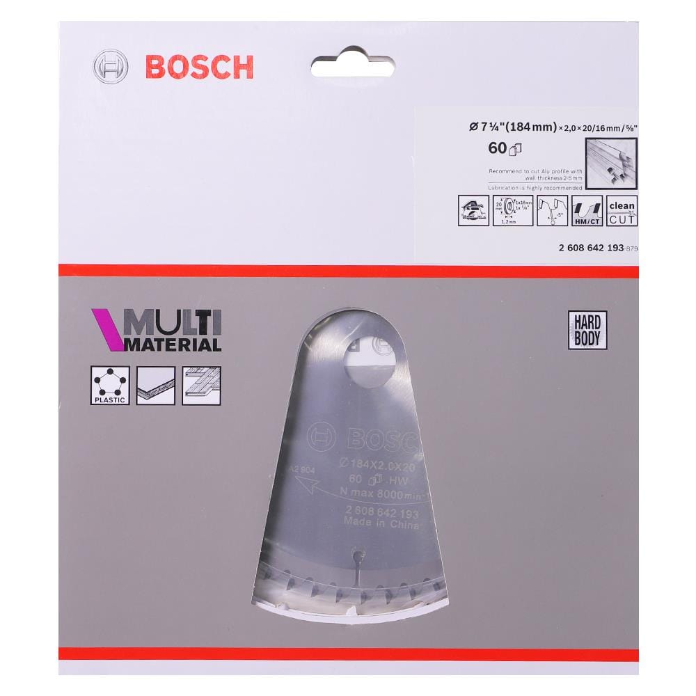 ใบเลื่อยวงเดือน BOSCH 7 นิ้ว 60 ซี่ฟันเลื่อย